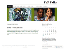 Tablet Screenshot of p2ptalks.wordpress.com