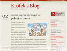 Tablet Screenshot of krofek.wordpress.com