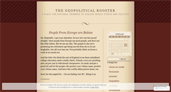 Desktop Screenshot of geopoliticalrooster.wordpress.com