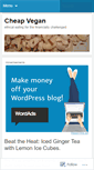 Mobile Screenshot of cheapvegan.wordpress.com