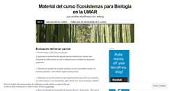 Desktop Screenshot of ecosistemasparabiologos.wordpress.com