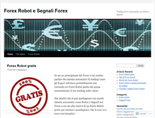 Tablet Screenshot of forexrobotsegnaliforex.wordpress.com