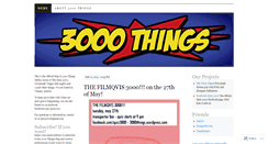 Desktop Screenshot of 3000things.wordpress.com