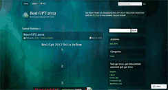 Desktop Screenshot of bestgpt2012.wordpress.com