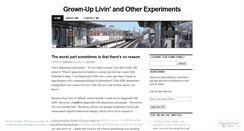 Desktop Screenshot of grownuplivin.wordpress.com