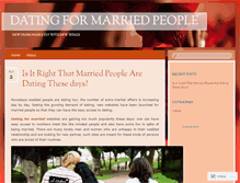 Tablet Screenshot of datingwithmarried.wordpress.com