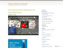 Tablet Screenshot of conservationoccasional.wordpress.com