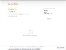 Tablet Screenshot of lavietoni.wordpress.com
