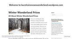 Desktop Screenshot of laurelrainsnowswonderland.wordpress.com