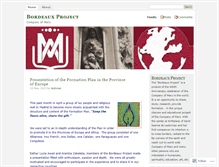 Tablet Screenshot of bordeauxproject.wordpress.com