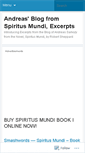 Mobile Screenshot of andreasblogfromspiritusmundi.wordpress.com