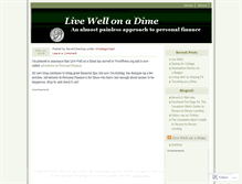 Tablet Screenshot of livewellonadime.wordpress.com