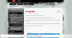 Desktop Screenshot of masihtidakdiketahui.wordpress.com