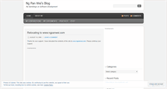 Desktop Screenshot of ngpanwei.wordpress.com