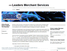 Tablet Screenshot of leadersmerchantservices.wordpress.com