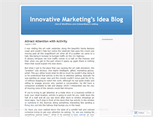 Tablet Screenshot of innovativemarketingideas.wordpress.com