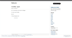 Desktop Screenshot of feliciagyh.wordpress.com