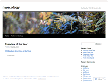 Tablet Screenshot of nwecology.wordpress.com