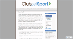 Desktop Screenshot of clubdelsport.wordpress.com