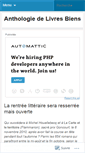 Mobile Screenshot of anthologiedelivresbiens.wordpress.com