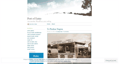 Desktop Screenshot of portofentry.wordpress.com
