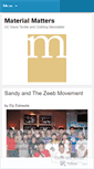 Mobile Screenshot of materialmatters.wordpress.com