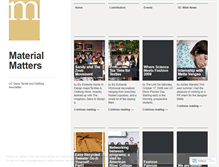Tablet Screenshot of materialmatters.wordpress.com