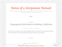 Tablet Screenshot of jewpanese.wordpress.com