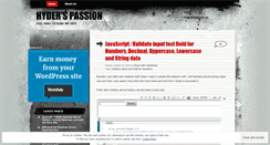 Desktop Screenshot of hyderpassion.wordpress.com