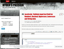 Tablet Screenshot of hyderpassion.wordpress.com