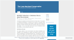 Desktop Screenshot of lonemdconservative.wordpress.com