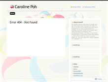 Tablet Screenshot of carolinepoh.wordpress.com