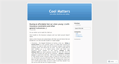 Desktop Screenshot of coolmatters.wordpress.com