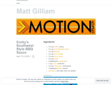 Tablet Screenshot of mattgilliam.wordpress.com