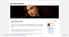 Desktop Screenshot of piccolacriticadarte.wordpress.com