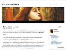 Tablet Screenshot of piccolacriticadarte.wordpress.com