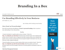 Tablet Screenshot of brandinginabox.wordpress.com