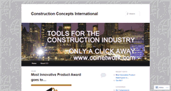 Desktop Screenshot of constructionconcepts.wordpress.com