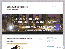 Tablet Screenshot of constructionconcepts.wordpress.com