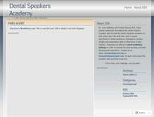 Tablet Screenshot of dentalspeakers.wordpress.com