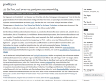Tablet Screenshot of postiques.wordpress.com
