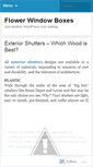 Mobile Screenshot of flowerwindowboxes.wordpress.com