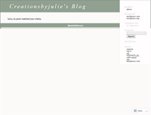 Tablet Screenshot of creationsbyjulie.wordpress.com
