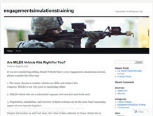 Tablet Screenshot of engagementsimulationstraining.wordpress.com