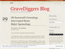 Tablet Screenshot of gravediggersgenealogy.wordpress.com