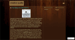 Desktop Screenshot of creativequality.wordpress.com