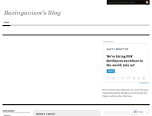 Tablet Screenshot of bazinganism.wordpress.com