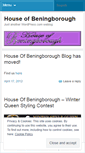 Mobile Screenshot of houseofbeningborough.wordpress.com