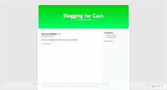 Desktop Screenshot of bloggingforcash.wordpress.com