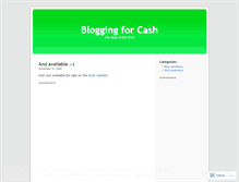 Tablet Screenshot of bloggingforcash.wordpress.com